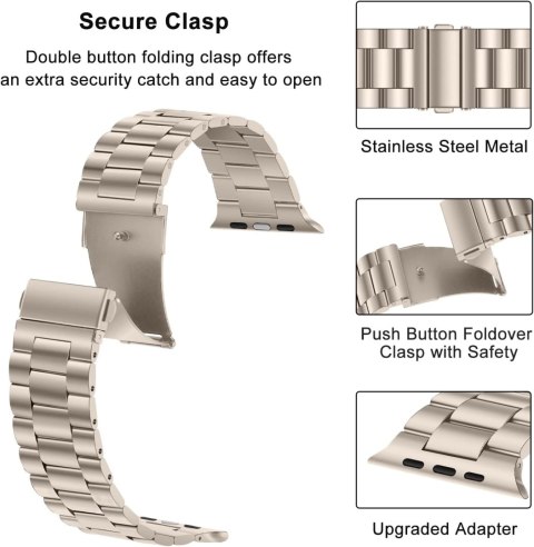 BRANSOLETA DO ZEGARKA APPLE WATCH ULTRA/ULTRA 2 49mm SREBRNA +ETUI