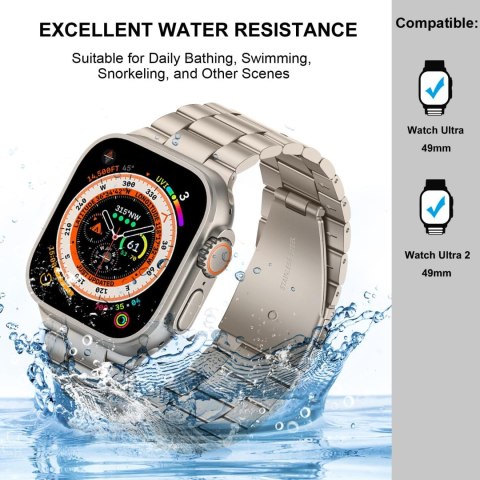 BRANSOLETA DO ZEGARKA APPLE WATCH ULTRA/ULTRA 2 49mm SREBRNA +ETUI
