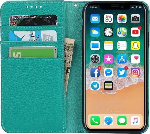 ETUI APPLE IPHONE 13 MINI ZIELONE IMITACJA SKÓRY ZAMYKANE Z KLAPKĄ OCHRONNE ETUI APPLE IPHONE 13 MINI ZIELONE IMITACJA SKÓRY ZAMYKANE Z KLAPKĄ OCHRONNE