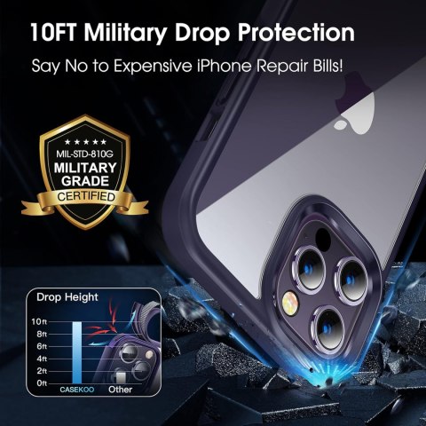 ETUI APPLE IPHONE 14 PRO PRZEZROCZYSTE FIOLETOWA RAMKA PLECKI OCHRONNE ETUI APPLE IPHONE 14 PRO PRZEZROCZYSTE FIOLETOWA RAMKA PLECKI OCHRONNE