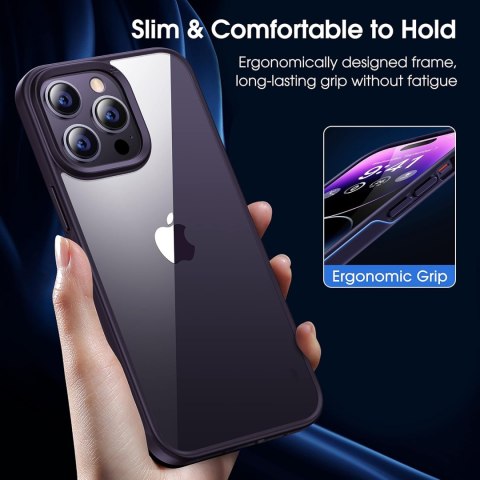 ETUI APPLE IPHONE 14 PRO PRZEZROCZYSTE FIOLETOWA RAMKA PLECKI OCHRONNE ETUI APPLE IPHONE 14 PRO PRZEZROCZYSTE FIOLETOWA RAMKA PLECKI OCHRONNE