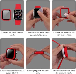 ETUI APPLE IWATCH SERII 7 41MM RAMKA BUTELKOWA ZIELEŃ OCHRONA EKRANU