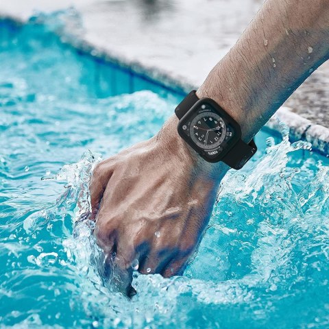 ETUI APPLE IWATCH SERII 7 41MM SREBRNA RAMKA OCHRONA EKRANU WYTRZYMAŁE
