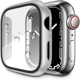 ETUI APPLE IWATCH SERII 7 45MM SREBRNA RAMKA OCHRONA EKRANU WYTRZYMAŁE