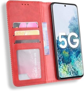 ETUI HUAWEI P40 LITE CZERWONE ZAMYKANE Z KLAPKĄ OCHRONNE SOLIDNE