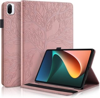 ETUI XIAOMI PAD 5/ PAD 5 PRO RÓŻOWE DRZEWO WZÓR ZAMYKANE Z KLAPKĄ OCHRONNE