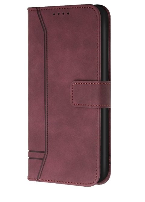 ETUI XIAOMI REDMI NOTE 9 4G / 9T FIOLETOWE CIEMNE ZAMYKANE Z KLAPKĄ SOLIDNE