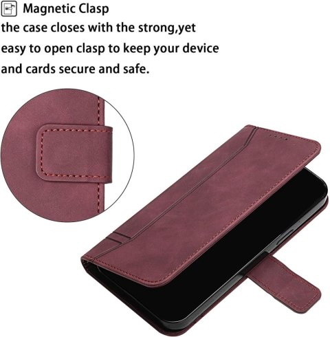 ETUI XIAOMI REDMI NOTE 9 4G / 9T FIOLETOWE CIEMNE ZAMYKANE Z KLAPKĄ SOLIDNE