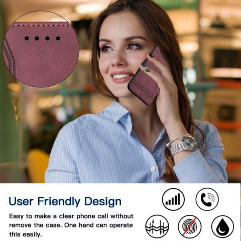 ETUI XIAOMI REDMI NOTE 9 4G / 9T FIOLETOWE CIEMNE ZAMYKANE Z KLAPKĄ SOLIDNE