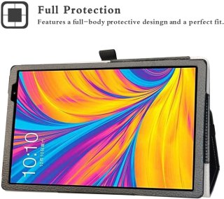 ETUI LENOVO IDEAPAD D330-10IGM CZARNE NAPIS DON'T TOUCH ME ZAMYKANE KLAPKA
