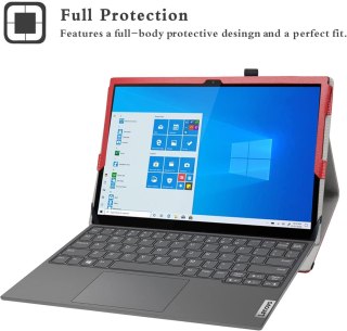ETUI LENOVO YOGA DUET 7i CZERWONE ZAMYKANE Z KLAPKĄ OCHRONNE SOLIDNE