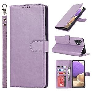 ETUI SAMSUNG GALAXY A32 5G FIOLETOWE ZAMYKANE Z KLAPKĄ MIEJSCE NA KARTY