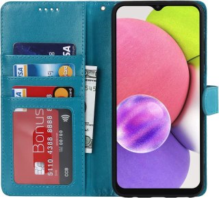 ETUI SAMSUNG GALAXY S10 NIEBIESKIE MORSKIE ZAMYKANE Z KLAPKĄ OCHRONNE SMYCZ