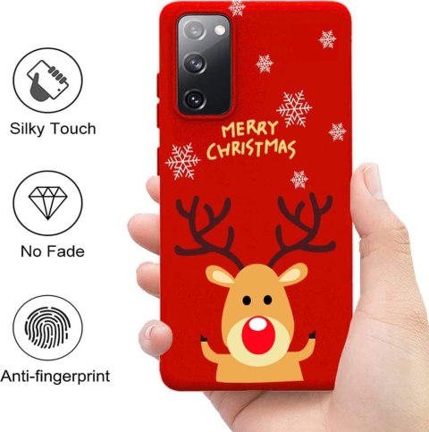 ETUI SAMSUNG GALAXY S21+ CZERWONE ŚWIĄTECZNE RENIFER +2x SZKŁO HARTOWANE ETUI SAMSUNG GALAXY S21+ CZERWONE ŚWIĄTECZNE RENIFER +2x SZKŁO HARTOWANE