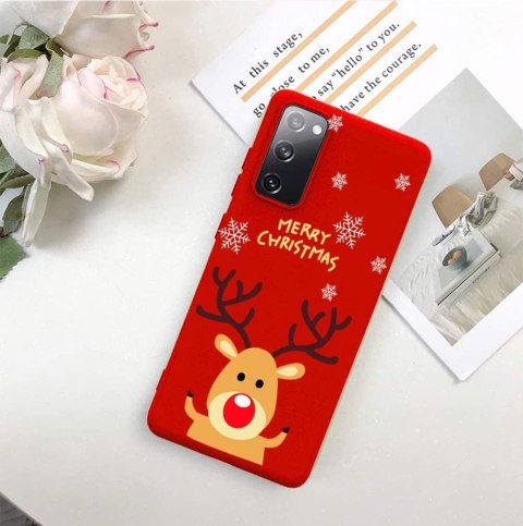 ETUI SAMSUNG GALAXY S21+ CZERWONE ŚWIĄTECZNE RENIFER +2x SZKŁO HARTOWANE ETUI SAMSUNG GALAXY S21+ CZERWONE ŚWIĄTECZNE RENIFER +2x SZKŁO HARTOWANE