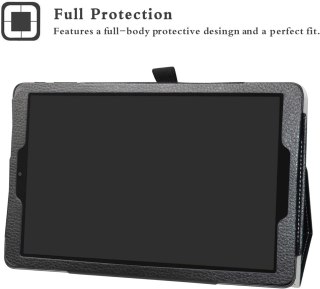 ETUI TABLET ALCATEL A3 CZARNE IMITACJA SKÓRY ZAMYKANE Z KLAPKIĄ OCHRONNE