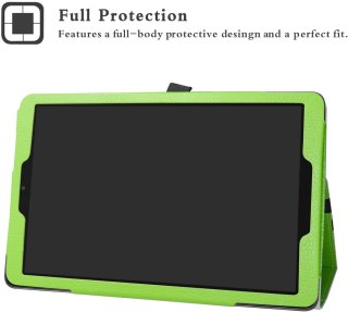 ETUI TABLET ALCATEL A3 ZIELONE LIMONKOWE ZAMYKANE Z KLAPKĄ OCHRONNE SOLIDNE
