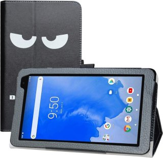 ETUI TABLET WINNOVO T7 PRO CZARNE DON'T TOUCH ME NAPIS MINKA ZAMYKANE