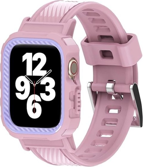 ETUI Z PASKIEM DO ZEGARKA APPLE WATCH 1/2/3/4/5/6/7/8/9/SE 38/40/41mm RÓŻ