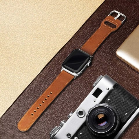 PASEK DO APPLE WATCH 1/2/3/4/5/6/7/8/9/SE 38/40/41mm BRĄZOWY SKÓRA PASEK DO APPLE WATCH 1/2/3/4/5/6/7/8/9/SE 38/40/41mm BRĄZOWY SKÓRA