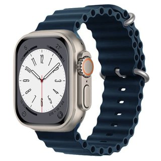 PASEK DO APPLE WATCH 1/2/3/4/5/6/7/8/9/SE 38/40/41mm NIEBIESKI SILIKON