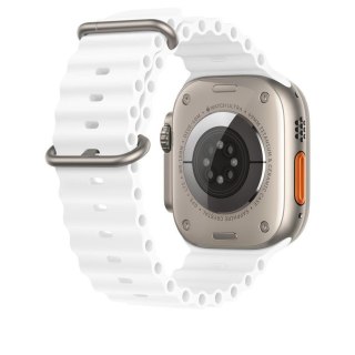 PASEK DO ZEGARKA APPLE WATCH 1/2/3/4/5/6/7/8/9/10/SE 42/44/45 BIAŁY SILIKON