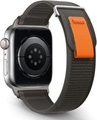PASEK DO ZEGARKA APPLE WATCH 1/2/3/4/5/6/7/8/9/10/SE 42/44/45 CZARNO-SZARY