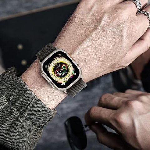 PASEK DO ZEGARKA APPLE WATCH 1/2/3/4/5/6/7/8/9/10/SE 42/44/45 CZARNO-SZARY PASEK DO ZEGARKA APPLE WATCH 1/2/3/4/5/6/7/8/9/10/SE 42/44/45 CZARNO-SZARY