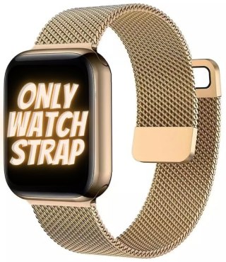 PASEK DO ZEGARKA APPLE WATCH 1/2/3/4/5/6/7/8/9/10/SE 42/44/45 ZŁOTY STAL