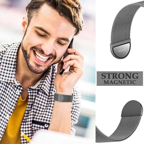 PASEK DO ZEGARKA APPLE WATCH 1/2/3/4/5/6/7/8/9/10/SE 42/44/45mm SZARY STAL PASEK DO ZEGARKA APPLE WATCH 1/2/3/4/5/6/7/8/9/10/SE 42/44/45mm SZARY STAL