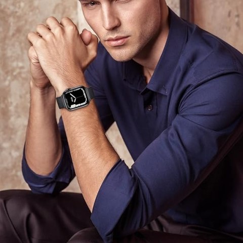 PASEK DO ZEGARKA APPLE WATCH 1/2/3/4/5/6/7/8/9/SE 38/40/41mm CZARNY STAL PASEK DO ZEGARKA APPLE WATCH 1/2/3/4/5/6/7/8/9/SE 38/40/41mm CZARNY STAL