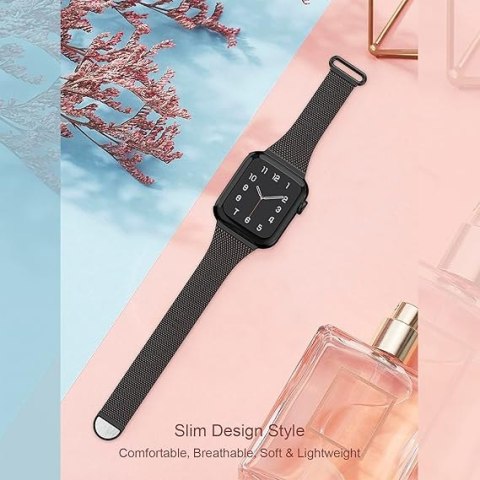 PASEK DO ZEGARKA APPLE WATCH 1/2/3/4/5/6/7/8/9/SE 38/40/41mm CZARNY STAL PASEK DO ZEGARKA APPLE WATCH 1/2/3/4/5/6/7/8/9/SE 38/40/41mm CZARNY STAL