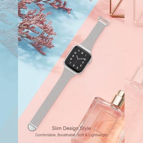 PASEK DO ZEGARKA APPLE WATCH 1/2/3/4/5/6/7/8/9/SE 38/40/41mm SREBRNY STAL PASEK DO ZEGARKA APPLE WATCH 1/2/3/4/5/6/7/8/9/SE 38/40/41mm SREBRNY STAL