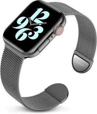 PASEK DO ZEGARKA APPLE WATCH 1/2/3/4/5/6/7/8/9/SE 38/40/41mm SZARY STAL