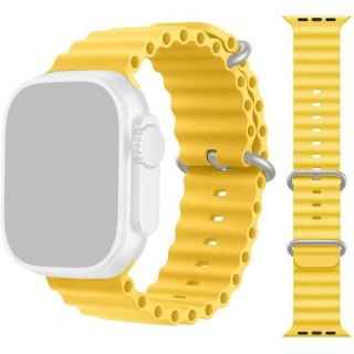 PASEK DO ZEGARKA APPLE WATCH 1/2/3/4/5/6/7/8/9/SE 38/40/41mm ŻÓŁTY SILIKON