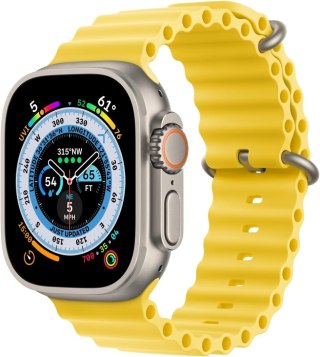 PASEK DO ZEGARKA APPLE WATCH 1/2/3/4/5/6/7/8/9/SE 38/40/41mm ŻÓŁTY SILIKON