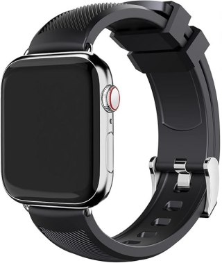 PASEK DO ZEGARKA APPLE WATCH 4/5/6/7/8/9/10/SE 44/45/46/49 CZARNY SILIKON