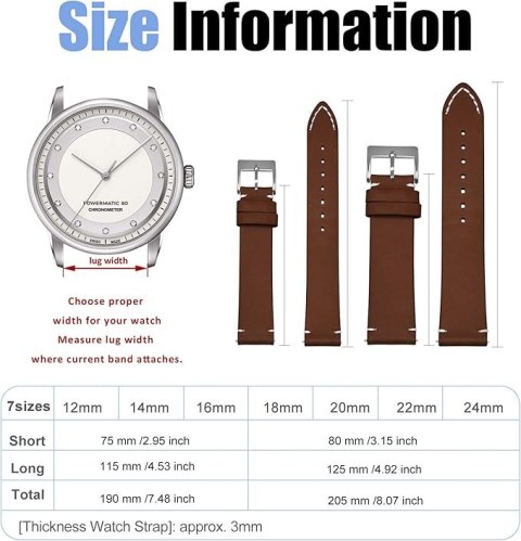 PASEK DO ZEGARKA BRĄZOWY SKÓRA LICOWA UNIWERSALNY SREBRNA KLAMRA 14mm PASEK DO ZEGARKA BRĄZOWY SKÓRA LICOWA UNIWERSALNY SREBRNA KLAMRA 14mm