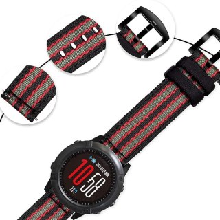 PASEK DO ZEGARKA CIEMNE KOLORY NYLON UNIWERSALNY TELESKOPOWY 24mm