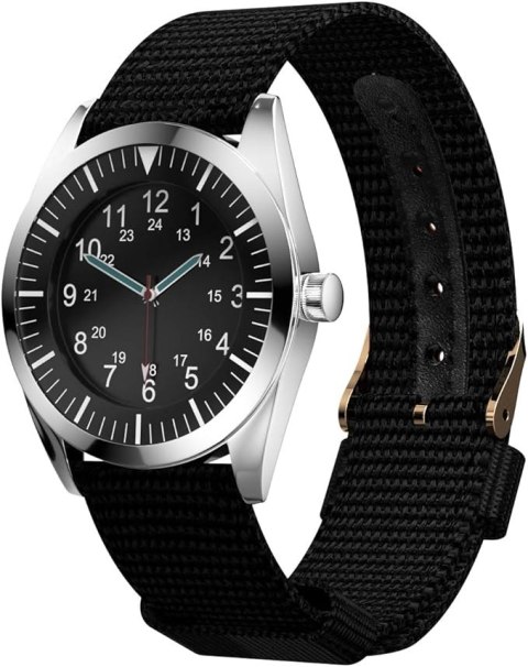 PASEK DO ZEGARKA CZARNY NYLON UNIWERSALNY WODOODPORNY ZŁOTA KLAMRA 18mm PASEK DO ZEGARKA CZARNY NYLON UNIWERSALNY WODOODPORNY ZŁOTA KLAMRA 18mm