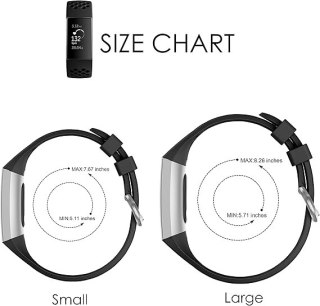 PASEK DO ZEGARKA Fitbit Charge 3/3 SE CZARNY SILIKON WODOODPORNY