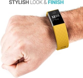PASEK DO ZEGARKA Fitbit Charge 3/4 ŻÓŁTY SILIKON WODOODPORNY