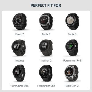 PASEK DO ZEGARKA GARMIN Fenix ​​7/7 Pro/6/6 Pro/5/5 NIEBIESKI SILIKON 22mm