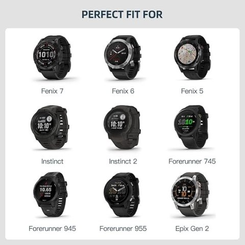 PASEK DO ZEGARKA GARMIN Fenix ​​7/7 Pro/6/6 Pro/5/5 NIEBIESKI SILIKON 22mm