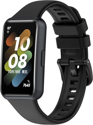 PASEK DO ZEGARKA HUAWEI BAND 7 CZARNY SILIKONOWY WODOODPORNY