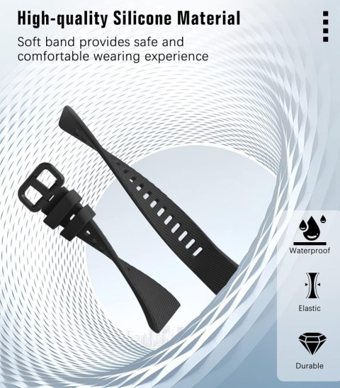 PASEK DO ZEGARKA Huawei Band 4 Pro/3 Pro/3 CZARNY SILIKONOWY WODOODPORNY PASEK DO ZEGARKA Huawei Band 4 Pro/3 Pro/3 CZARNY SILIKONOWY WODOODPORNY
