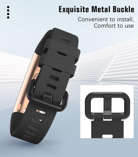 PASEK DO ZEGARKA Huawei Band 4 Pro/3 Pro/3 CZARNY SILIKONOWY WODOODPORNY PASEK DO ZEGARKA Huawei Band 4 Pro/3 Pro/3 CZARNY SILIKONOWY WODOODPORNY