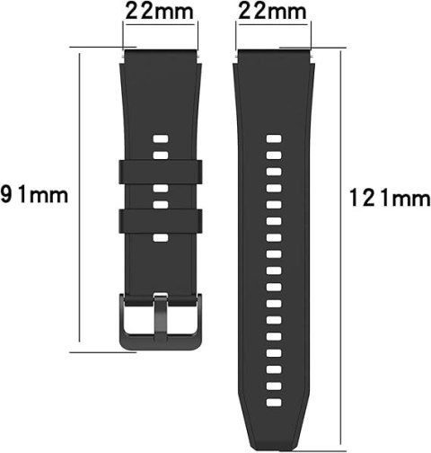 PASEK DO ZEGARKA Huawei Watch GT2 Pro/GT2 e/GT 2 46 mm CZARNY SILIKON 22mm PASEK DO ZEGARKA Huawei Watch GT2 Pro/GT2 e/GT 2 46 mm CZARNY SILIKON 22mm