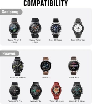 PASEK DO ZEGARKA Samsung Galaxy Watch 3/Huawei Watch GT BIAŁY SILIKON 22mm