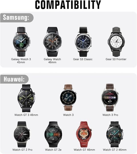 PASEK DO ZEGARKA Samsung Galaxy Watch 3/Huawei Watch GT BIAŁY SILIKON 22mm PASEK DO ZEGARKA Samsung Galaxy Watch 3/Huawei Watch GT BIAŁY SILIKON 22mm